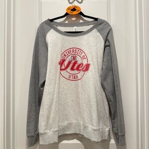 Stadium Athletics Gray and White University Sweatshirt